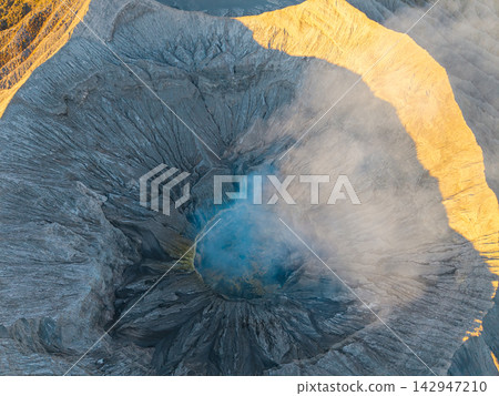 Volcano erupts, releasing mist and smoke Volcano erupts, releasing mist and smoke 142947210