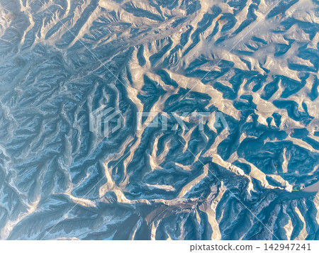 Aerial View of Rugged Mount Bromo Volcanic Terrain Aerial View of Rugged Mount Bromo Volcanic Terrain 142947241