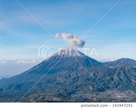 Bromo Hill Landscape Featuring Volcanic Mountain and Plume Bromo Hill Landscape Featuring Volcanic Mountain and Plume 142947291