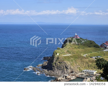 View of Hiyoriyama Lighthouse and Takashima Cape from Otaru Shukutsu Panorama Observatory View of Hiyoriyama Lighthouse and Takashima Cape from Otaru Shukutsu Panorama Observatory 142948358