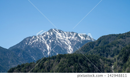 [山梨縣] 從日向山和駱原山看到的開駒岳。 142948811