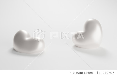 Two fluffy white hearts Two fluffy white hearts 142949207