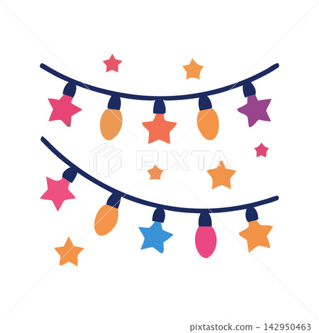 Sweet paw print garland banner, perfect cartoon animal decoration for baby shower or kids party. Sweet paw print garland banner, perfect cartoon animal decoration for baby shower or kids party. 142950463