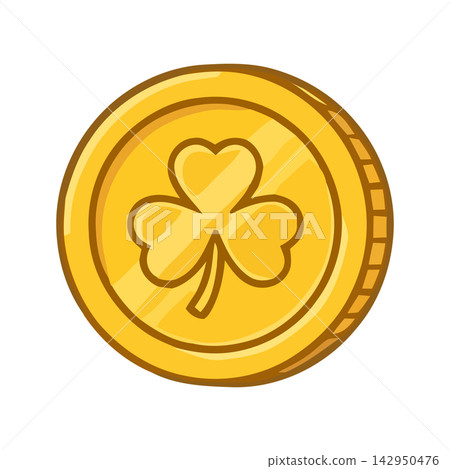 Simple, friendly cartoon clover leaf icon perfect for representing luck, fortune, or good wishes in design projects. Simple, friendly cartoon clover leaf icon perfect for representing luck, fortune, or good wishes in design projects. 142950476
