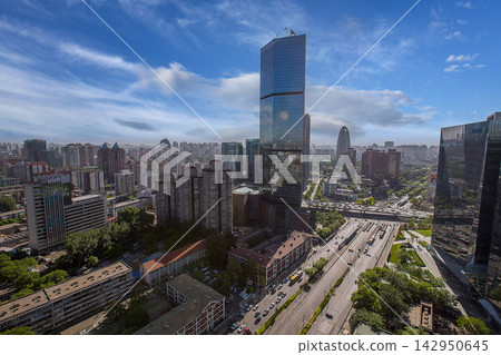 Beijing Cityscape with Modern Skyscrapers and Blue Sky Beijing Cityscape with Modern Skyscrapers and Blue Sky 142950645