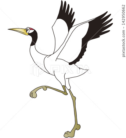 手繪鳥類插畫 ☆ 丹頂鶴 手繪鳥類插畫 ☆ 丹頂鶴 142950662