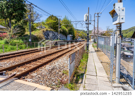 JR宇野線備前台站的春日景色（第三部分），岡山縣玉野市 142951285