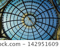 The beautiful glass dome ceiling of the Galleria Vittorio Emanuele II 142951609