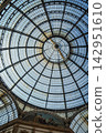 The beautiful glass dome ceiling of the Galleria Vittorio Emanuele II 142951610