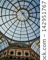 The beautiful glass dome ceiling of the Galleria Vittorio Emanuele II 142951767