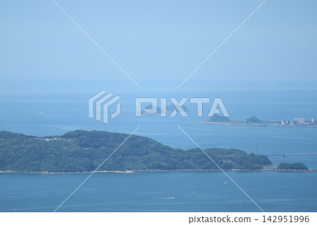 A spectacular view of the blue sea and islands A spectacular view of the blue sea and islands 142951996