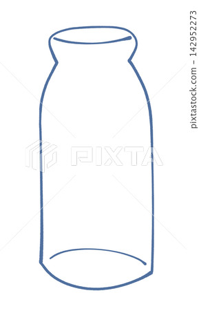 Illustration of an empty milk bottle Illustration of an empty milk bottle 142952273