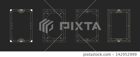 Frame art deco minimalism. Geometric rectangle decorative elegant vintage style. Frame art deco minimalism. Geometric rectangle decorative elegant vintage style. 142952999