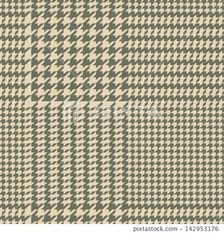 Khaki Glen check seamless pattern | Natural check pattern textile background vector material 142953176