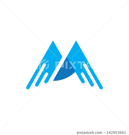 Letter M Mountain logo Letter M Mountain logo 142953681