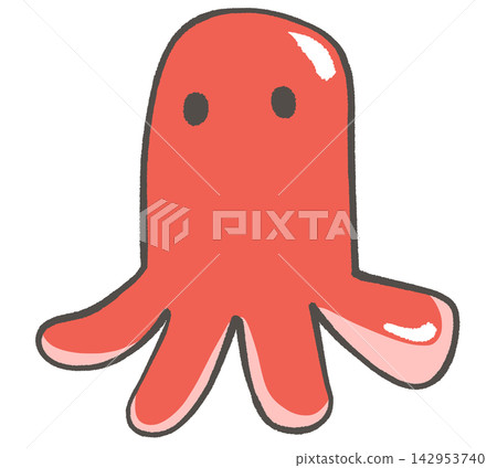 Illustration of red octopus wiener Illustration of red octopus wiener 142953740