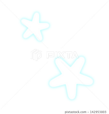 A stylized light blue star A stylized light blue star 142953803