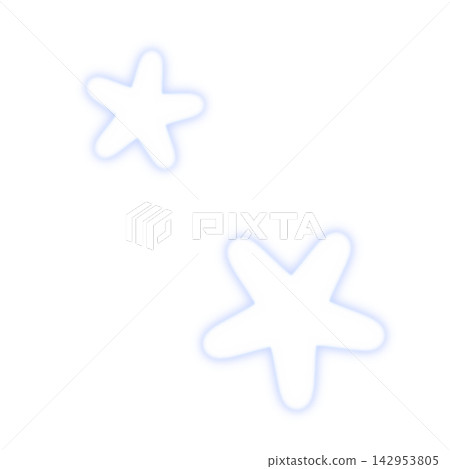 A stylized star in light blue A stylized star in light blue 142953805