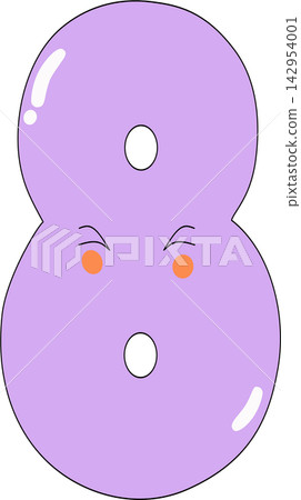 Cute purple number eight digit character with cute eyes eighth counting math symbol sticker print visual graphic clipart artwork design icon element illustration Cute purple number eight digit character with cute eyes eighth counting math symbol sticker print visual graphic clipart artwork design icon element illustration 142954001
