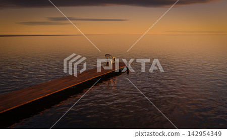 Old wooden pier Old wooden pier 142954349