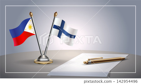 Small national flag of Philippines and Finland flag Relation, Template Vector Illustration Small national flag of Philippines and Finland flag Relation, Template Vector Illustration 142954496