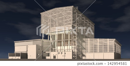 3D illustration of industrial project 3D illustration of industrial project 142954581