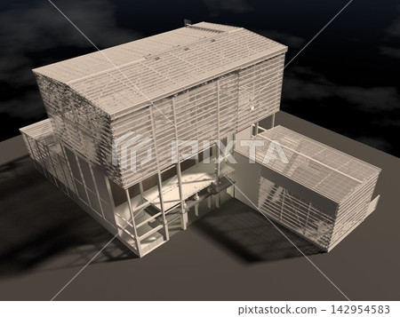 3D illustration of industrial project 3D illustration of industrial project 142954583