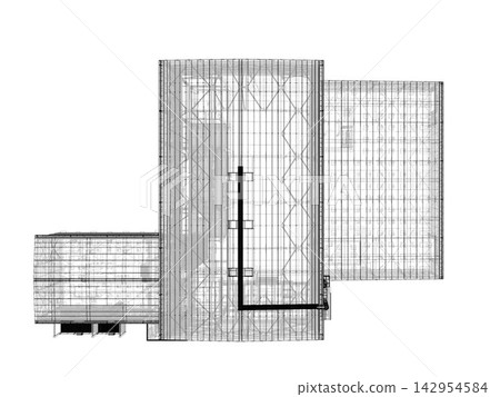 3D illustration of industrial project 142954584