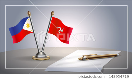 Small national flag of Philippines and Isle of Man flag Relation, Template Vector Illustration Small national flag of Philippines and Isle of Man flag Relation, Template Vector Illustration 142954719