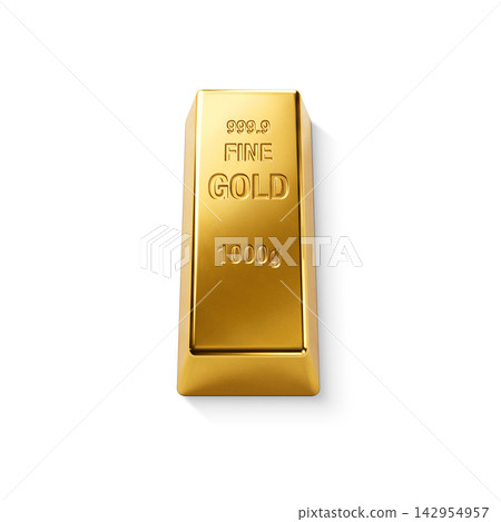 金錠插圖 真金 金錠插圖 真金 142954957