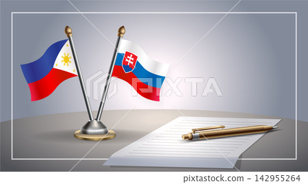 Small national flag of Philippines and Slovakia flag Relation, Template Vector Illustration Small national flag of Philippines and Slovakia flag Relation, Template Vector Illustration 142955264