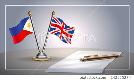 Small national flag of Philippines and United Kingdom flag Relation, Template Vector Illustration Small national flag of Philippines and United Kingdom flag Relation, Template Vector Illustration 142955274