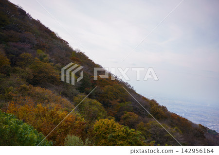 秋色斑斕的山巒和廣闊的平原 秋色斑斕的山巒和廣闊的平原 142956164