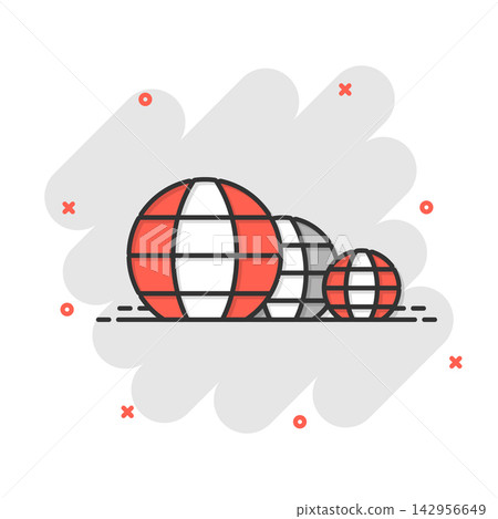 Earth planet icon in comic style. Globe geographic cartoon vector illustration on white isolated background. Global communication splash effect business concept. Earth planet icon in comic style. Globe geographic cartoon vector illustration on white isolated background. Global communication splash effect business concept. 142956649