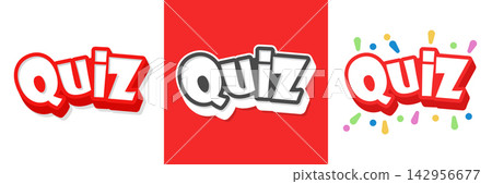 Quiz popup message icon set collection in flat style. Questionnaire banner vector illustration on isolated background. Survey examination sign business concept. 142956677