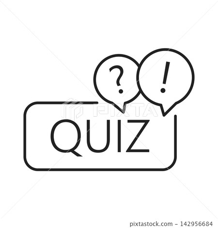 Quiz popup message icon in flat style. Questionnaire banner vector illustration on isolated background. Survey examination sign business concept. Quiz popup message icon in flat style. Questionnaire banner vector illustration on isolated background. Survey examination sign business concept. 142956684