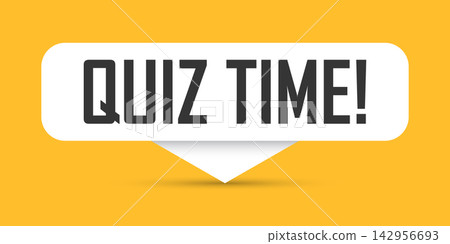 Quiz popup message icon in flat style. Questionnaire banner vector illustration on isolated background. Survey examination sign business concept. 142956693