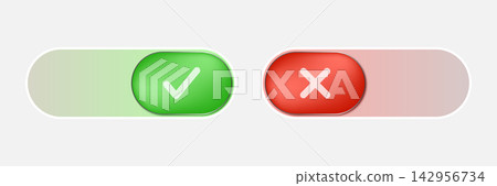 On and off toggle icon in flat style. Enable, disable button vector illustration on isolated background. Indicator sign business concept. On and off toggle icon in flat style. Enable, disable button vector illustration on isolated background. Indicator sign business concept. 142956734