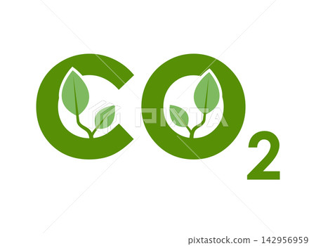 CO2 emissions icon in flat style. Cloud co2 reduction with plant leaf vector illustration on isolated background. Carbon dioxide pollution sign business concept. CO2 emissions icon in flat style. Cloud co2 reduction with plant leaf vector illustration on isolated background. Carbon dioxide pollution sign business concept. 142956959