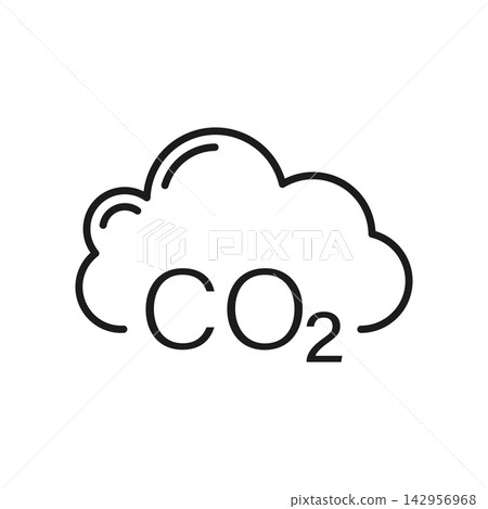 CO2 emissions icon in flat style. Cloud co2 reduction vector illustration on isolated background. Carbon dioxide pollution sign business concept. CO2 emissions icon in flat style. Cloud co2 reduction vector illustration on isolated background. Carbon dioxide pollution sign business concept. 142956968