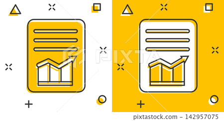 Cartoon checklist icon in comic style. Document check illustration pictogram. Diagram graph sign splash business concept. Cartoon checklist icon in comic style. Document check illustration pictogram. Diagram graph sign splash business concept. 142957075
