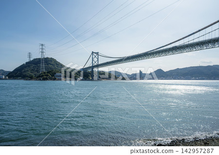 從壇之浦砲台遺址眺望關門橋。 從壇之浦砲台遺址眺望關門橋。 142957287