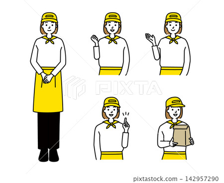 年輕女性速食店員工 年輕女性速食店員工 142957290
