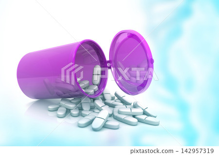 Pills in bottle 142957319