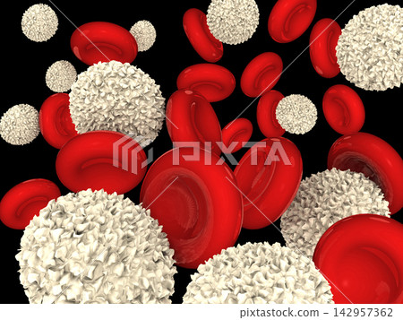 Red blood cells, virus,bacteria Red blood cells, virus,bacteria 142957362