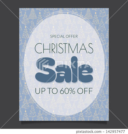 winter holidays promotion banner with doodle christmas trees winter holidays promotion banner with doodle christmas trees 142957477
