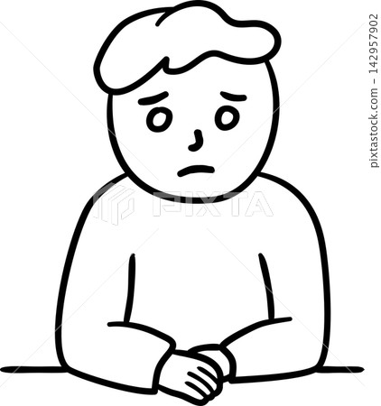 Sad Man Sitting Alone, Loneliness and Emotional Distress Concept Sad Man Sitting Alone, Loneliness and Emotional Distress Concept 142957902
