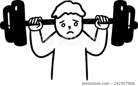 Person Lifting Heavy Weights, Stress Pressure and Emotional Burden Person Lifting Heavy Weights, Stress Pressure and Emotional Burden 142957906