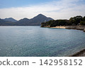The coastline of Okunoshima Island and the Okunoshima Lighthouse (Takehara City) 142958152