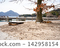 Rabbits on Okunoshima Island and a view of the harbor (Takehara City) 142958154